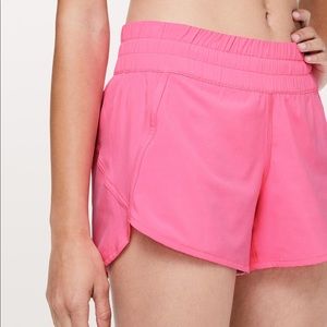 Pink Lululemon Tracker V Shorts 4"
